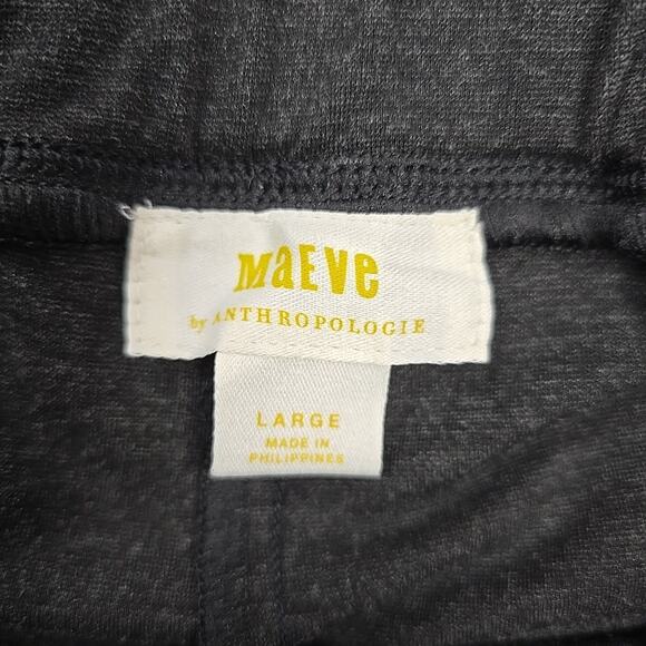 Anthropologie Maeve Womens The Sabine Pull-On Flare Pant Sz L Zippered Leg Grey - Picture 11 of 15